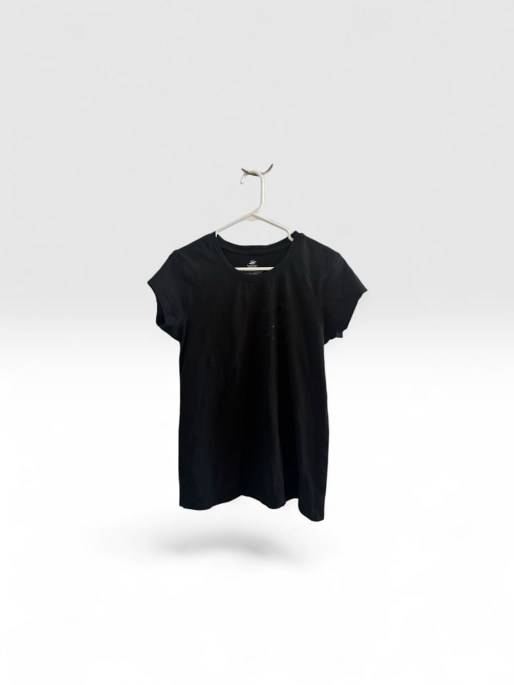 Beverly Hills Polo Club Black Rhinestone Logo Tee